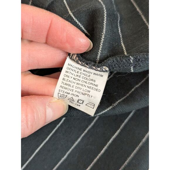 Izod Golf Polo Shirt Mens Size XL Black Striped Double Mercerized Short Sleeve - Picture 7 of 7